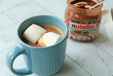 fazer chocolate quente Nutella